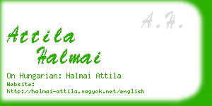 attila halmai business card